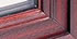 uPVC Door Rich Rosewood Ogee Beading